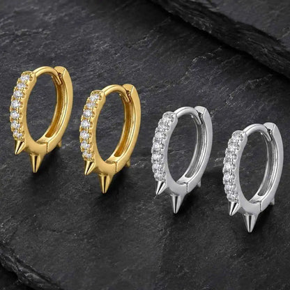 Spike Huggies' Hoop Earrings