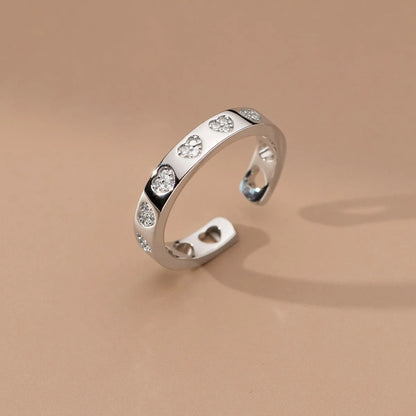 Adjustable Cut-Out Love Heart Ring