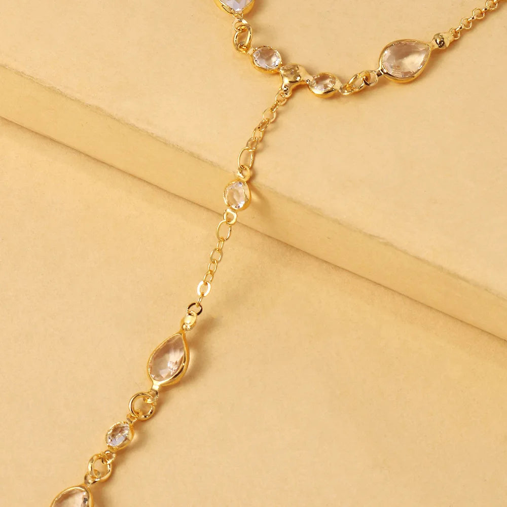 Irregular Rhinestone Hand Chain