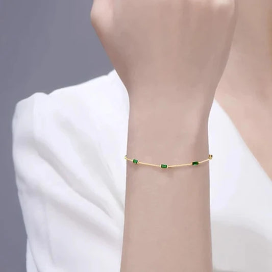 Mini Rectangular Green Bracelet