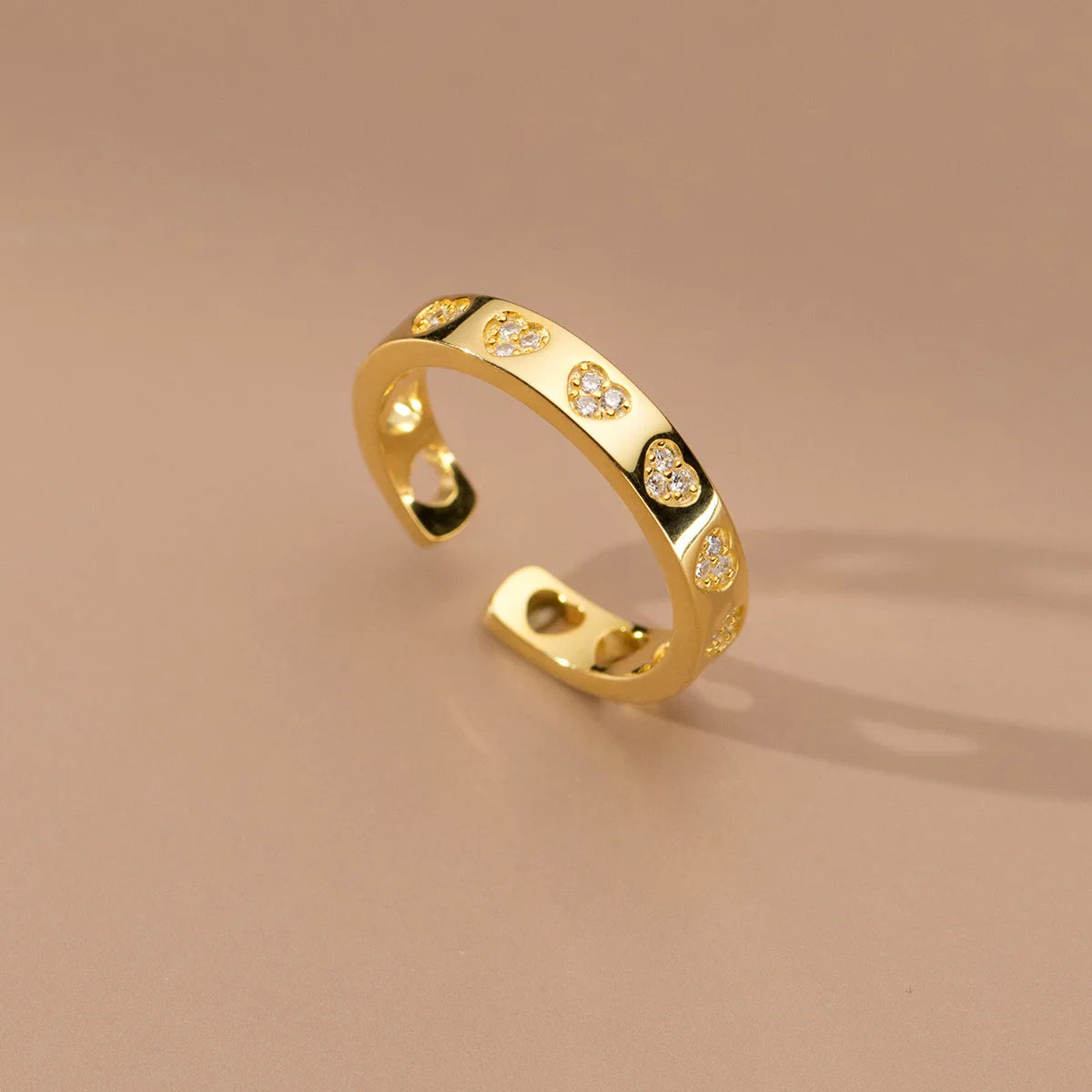 Adjustable Cut-Out Love Heart Ring