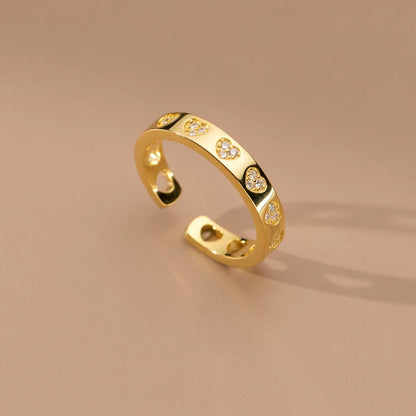 Adjustable Cut-Out Love Heart Ring