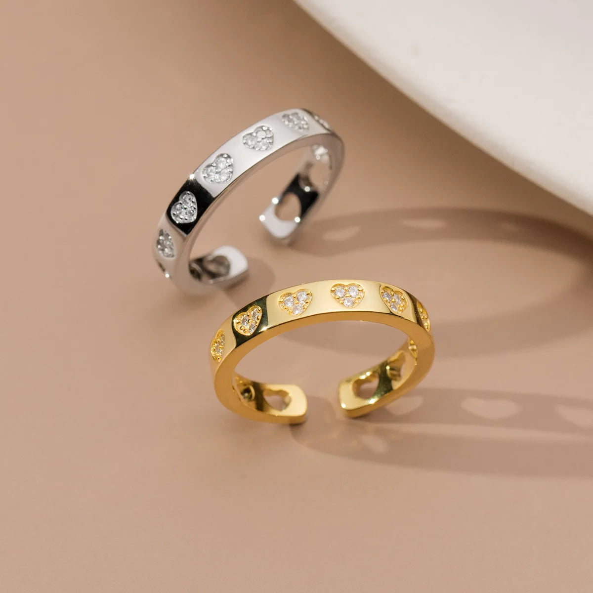 Adjustable Cut-Out Love Heart Ring