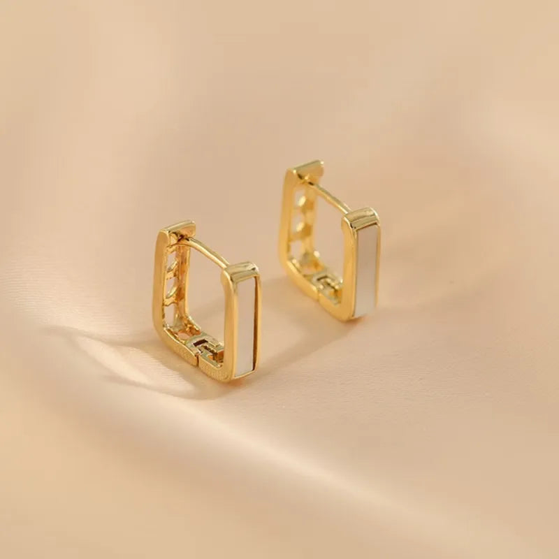 Square Heart Cut-Out Earrings