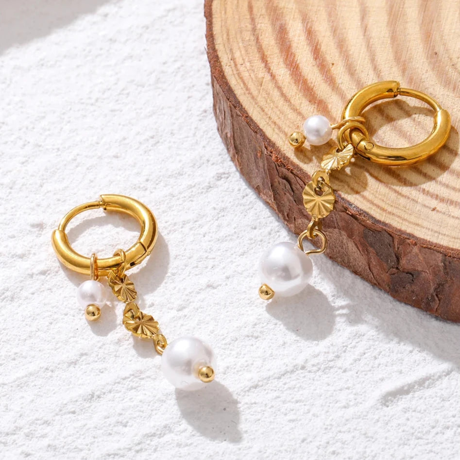 Double Pearl Earrings