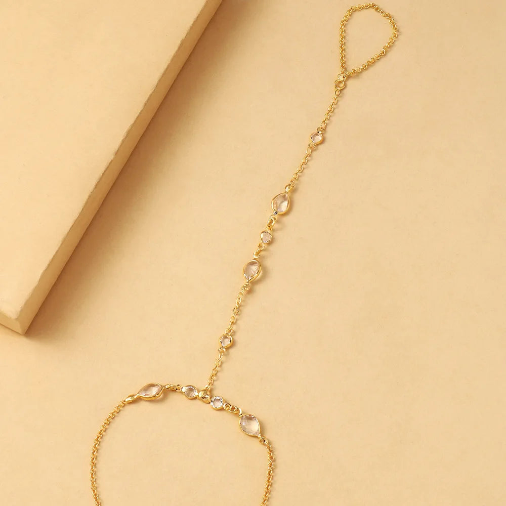Irregular Rhinestone Hand Chain
