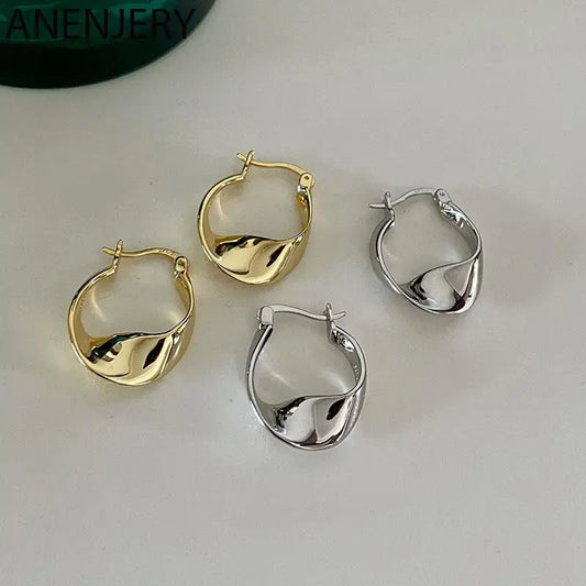 Twist Wave French Earrings