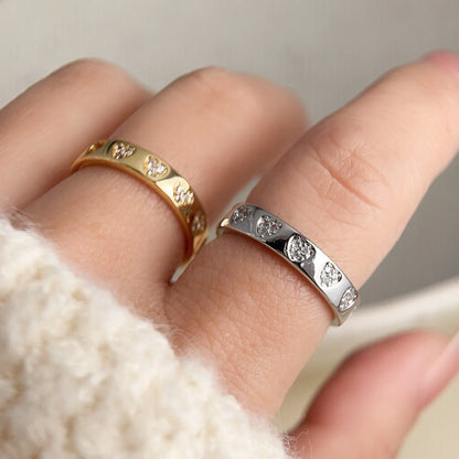 Adjustable Cut-Out Love Heart Ring