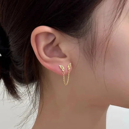 Butterfly Tassel Chain Earrings