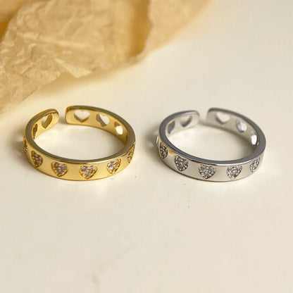 Adjustable Cut-Out Love Heart Ring