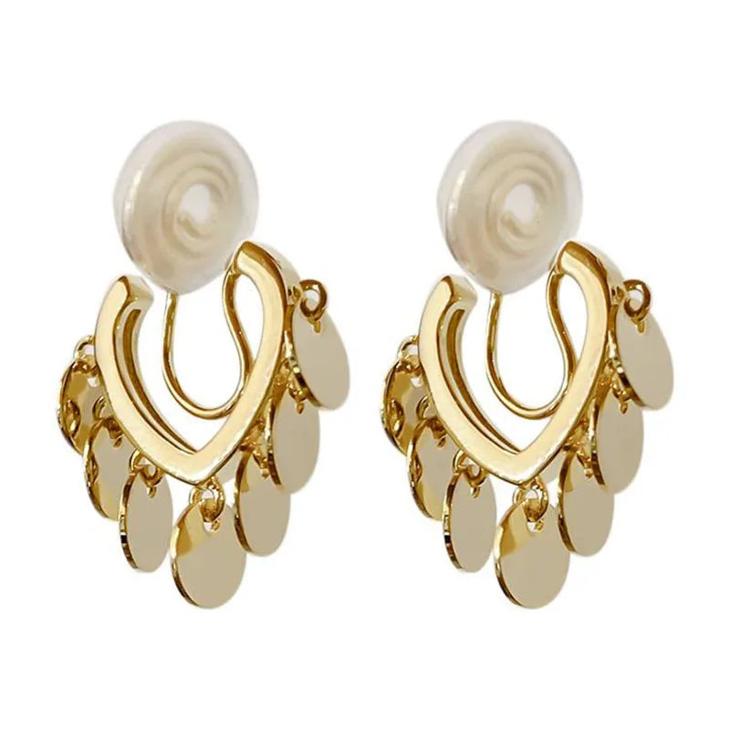 Disc Tassel Ear Cuffs