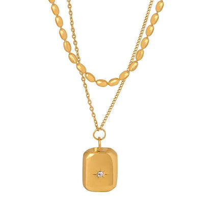 Multilayer Beads Star Necklace