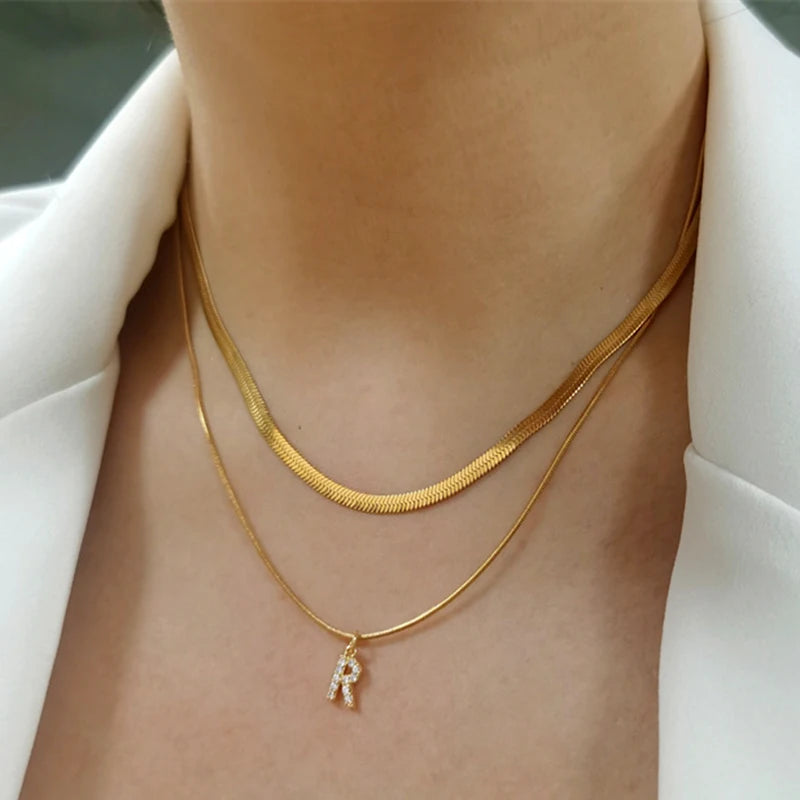 Multilayer Letter Necklace