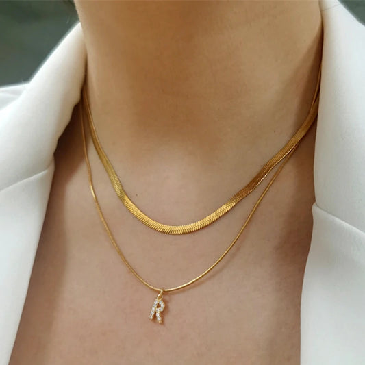 Multilayer Letter Necklace