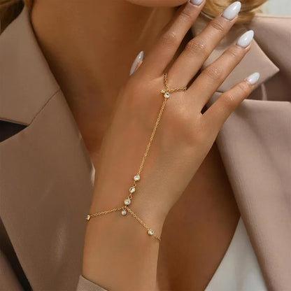 Diamanté Gold Hand Chain