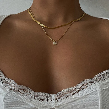 Multilayer Letter Necklace