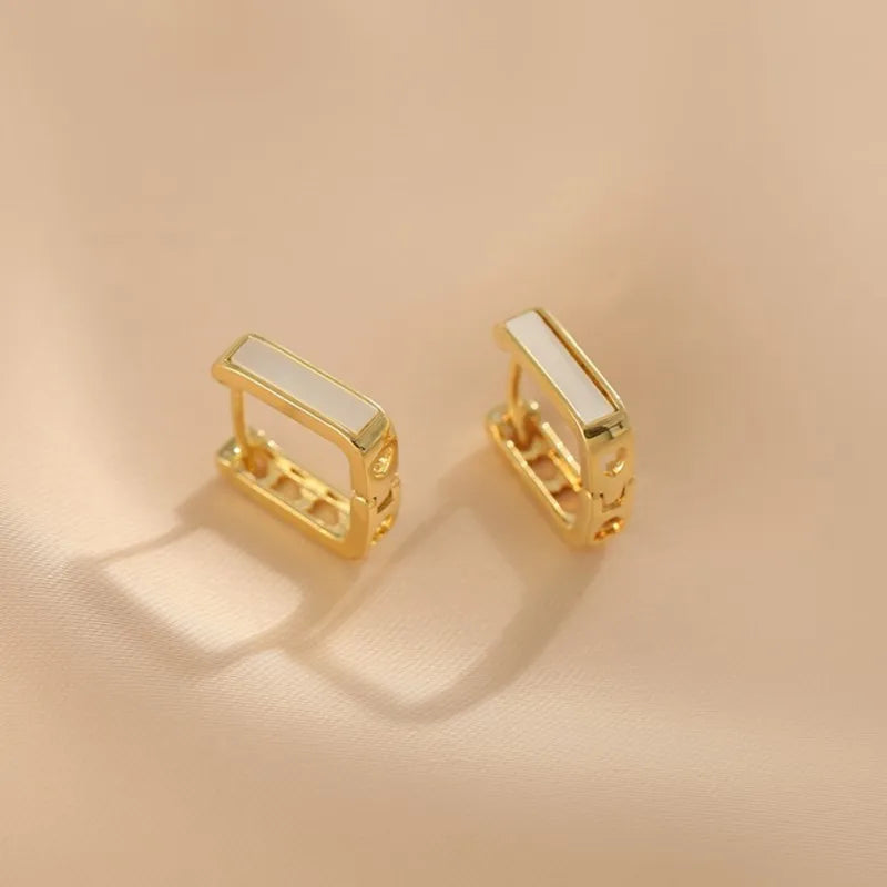 Square Heart Cut-Out Earrings