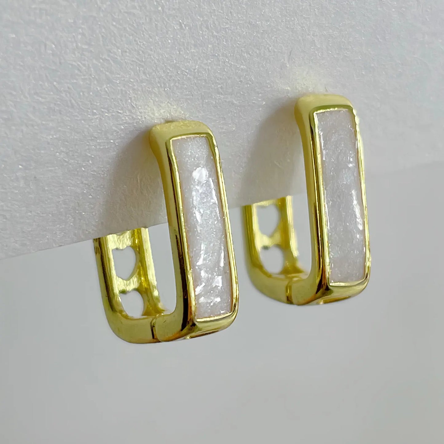 Square Heart Cut-Out Earrings