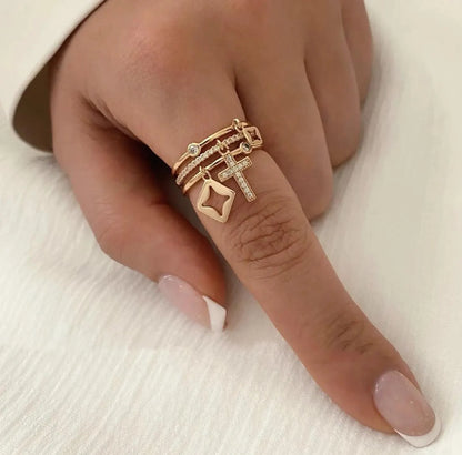 Adjustable Charms Ring