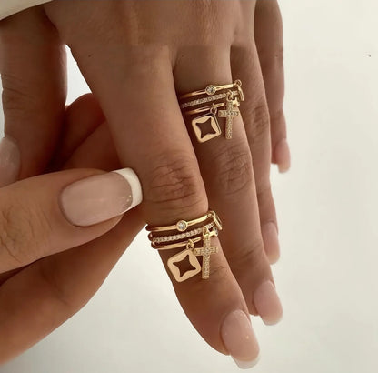 Adjustable Charms Ring